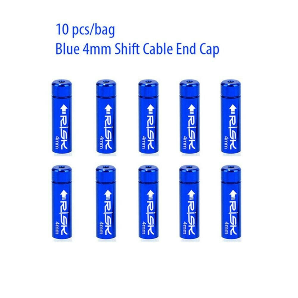 10pcs Bike Bicycle Aluminum Alloy 4mm 5mm Derailleur Shift Brake Cable End Cap Housing Ferrules Crimps Dust Cover Wire Tip-WAYBIKER