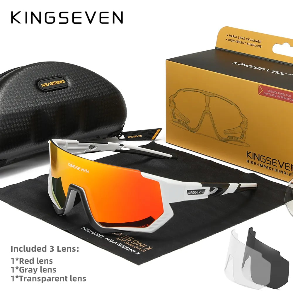 KINGSEVEN Cycling Sunglasses Men Women Mtb Bicycle Glasses UV400 Polarized Fishing Protection Eyewear Photochromic Bike Goggles-WAYBIKER