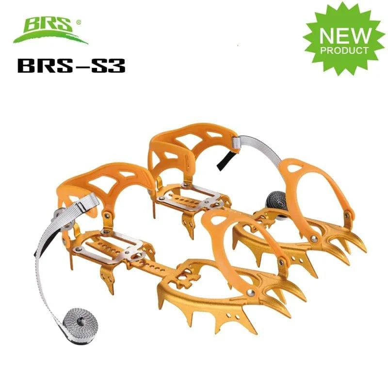 BRS-S3 14 Teeth Claws Snow Crampons Special Al-Alloy Ice Gripper Outdoor Climbing Mountaineering Equipment Non-Slip Crampons-WAYBIKER
