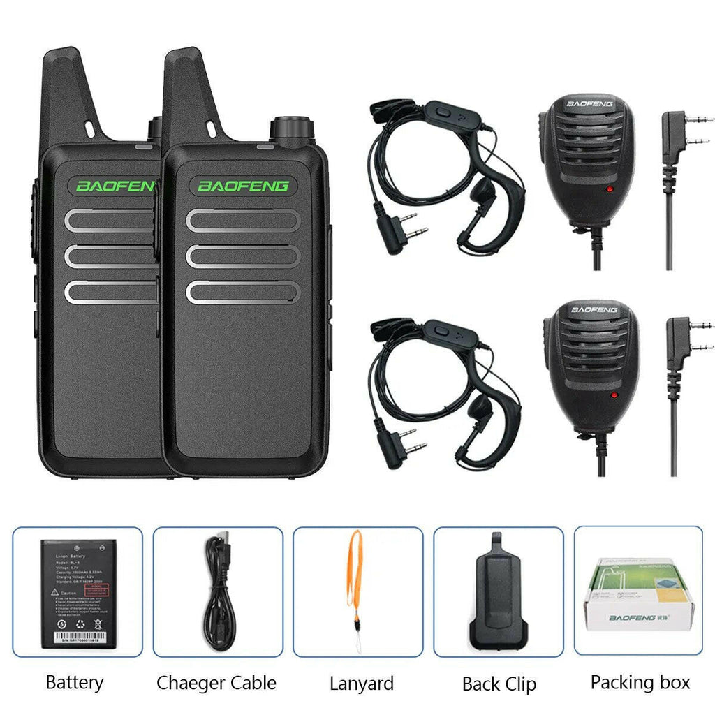 2PCS Baofeng BF-T20 5W Portable Mini Walkie Talkie VOX Charging USB For BF-C9 BF-888S KD-C1 Two Way Radio  Hotel Hunting-WAYBIKER