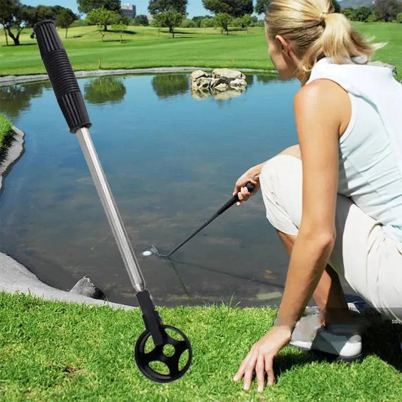 Golf Ball Retriever 8 Sections Stainless Steel Telescopic Ball Picker Pick Up Grabber Extandable Golf Training Aids for Water-WAYBIKER