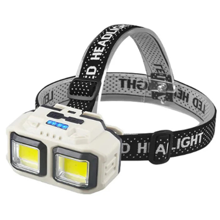 Powerful COB HeadlampTorch USB Rechargeable Flashlight Headlight Waterproof Head Light Camping Fishing Mining Light Lamp Torch-WAYBIKER