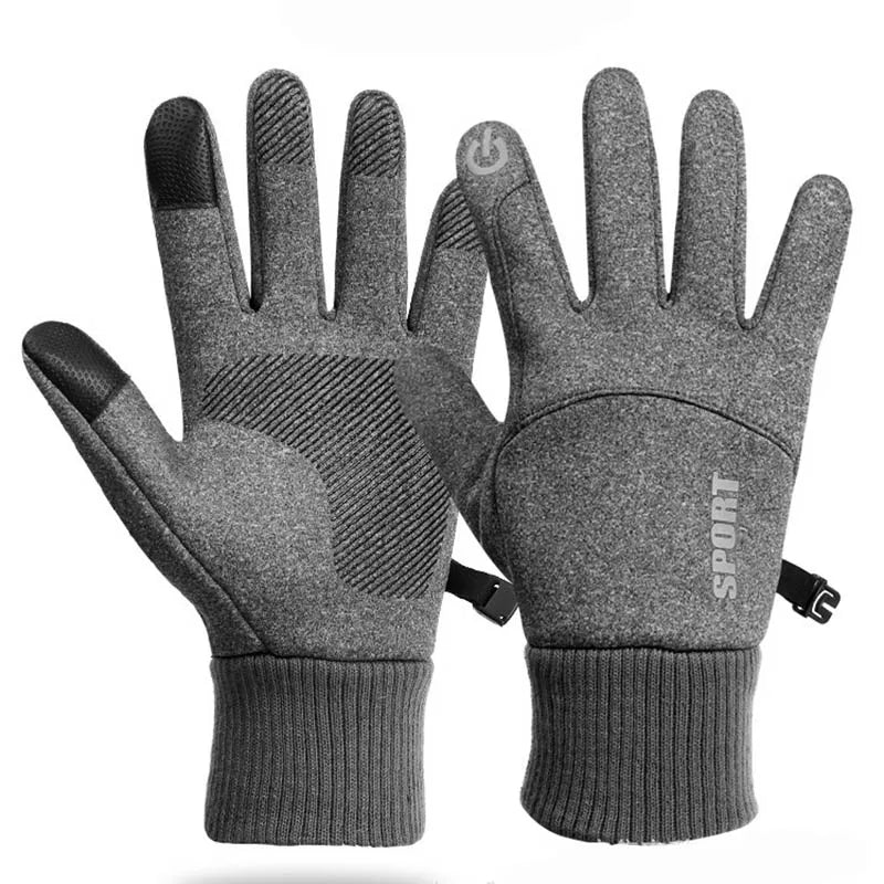 Winter Waterproof Men's Gloves Windproof Sports Fishing Touchscreen Driving Motorcycle Ski Non-slip Warm Cycling Women Gloves-WAYBIKER