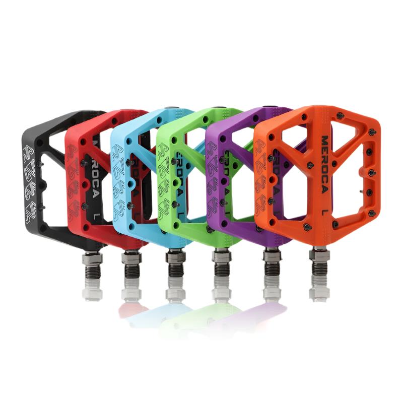 MEROCA Non-slip MTB Pedal Nylon Fiber Widened Sealed Bearings Bicycle Platform Pedal For Road Bike BMX Ultra-Light Bicycle Parts-WAYBIKER
