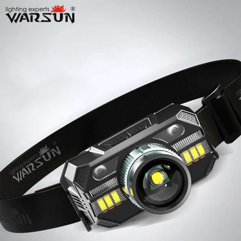 WARSUN Powerful Led Headlamp Headlight Zoom Head Lamp Flashlight 18650 battery USB Rechargeable Fishing Lantern Head Torch-WAYBIKER