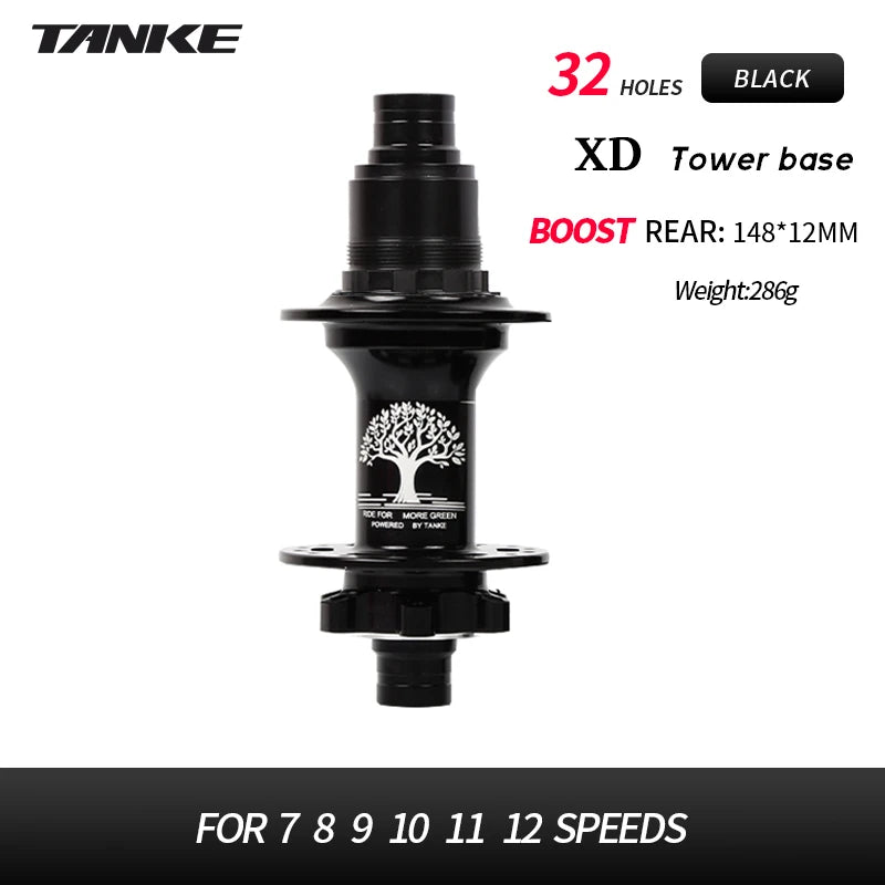 TANKE-Boost 12x148,15x110,Aluminum Bicycle Hub,32 Holes 120 Clicks 4Bearing MTB Mountain Bike Disc Brake Hub HG MS XD 8-12 Speed