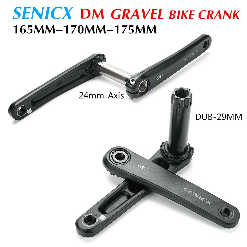 SENICX GR2/GR3 Road Cyclocros GXP Aluminum Crank  165/170/175mm  for Road Folding Bike-WAYBIKER