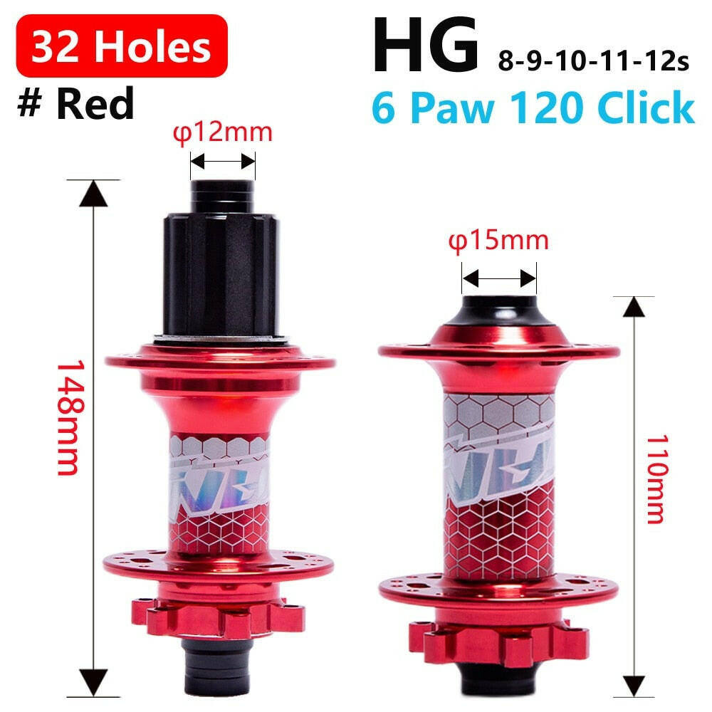 TANKE MTB Bike Hub BOOST 148 Bicycle Hubs 120 Click 6 Claws Bearing 32H 28H HG XD MS Disc Brake Micro Spline 8 9 10 11 12 Speed-WAYBIKER