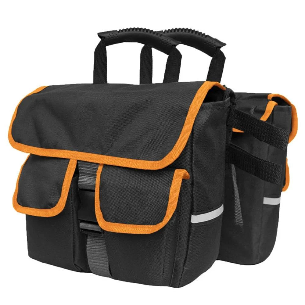 Bicycle Back Pannier Bags Bike Rear Seat Bag Bike Rear Saddle Bag with Reflective Trim For Outdoor Cycling-WAYBIKER