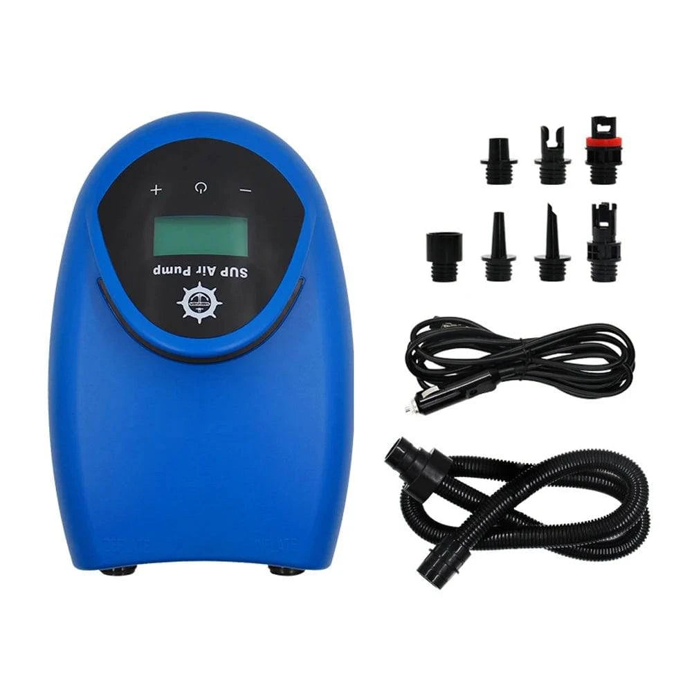 Electric Air Pump 20PSI High Pressure Air Compressor Inflation & Deflation Pump with 7 Nozzles for Inflatable Boat Surfboard-WAYBIKER