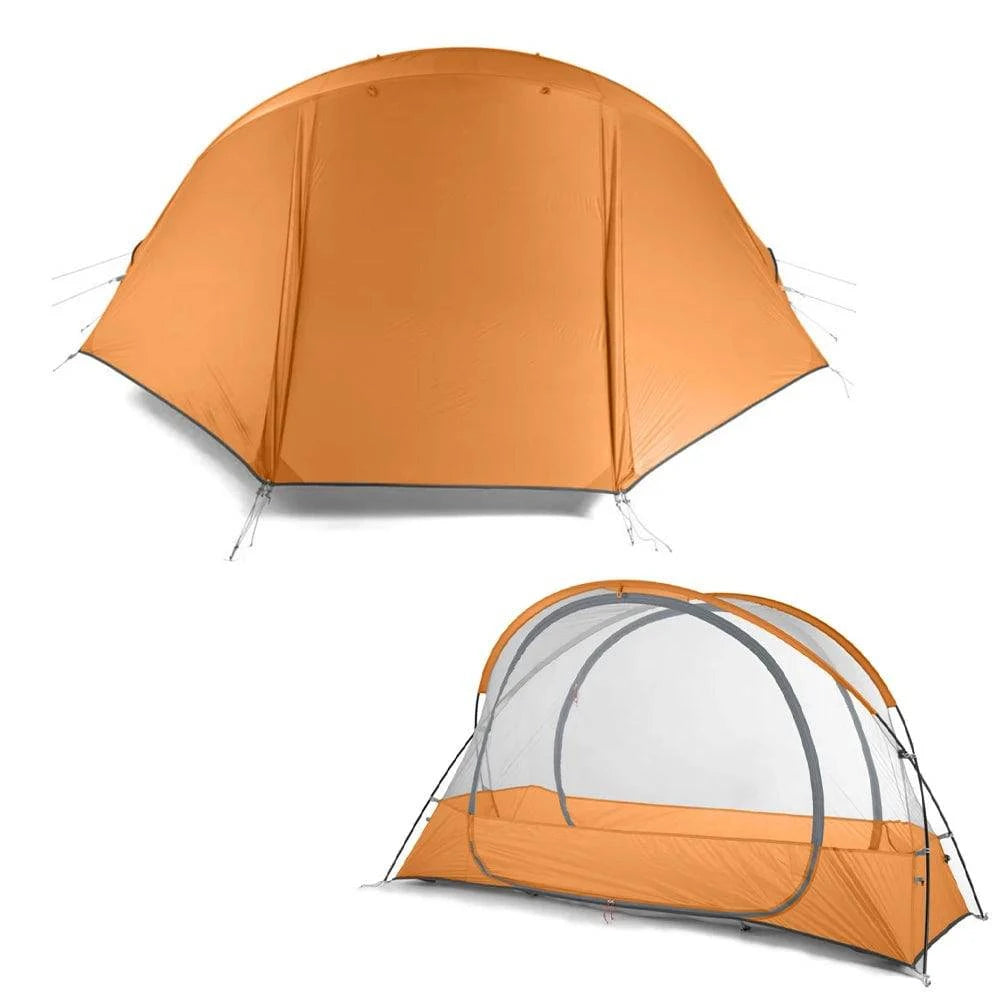 1 Person Tent Lightweight Backpacking Tent Double-layer Can Use with Elevated Sleeping Platform Camp Bed for 4 Season-WAYBIKER
