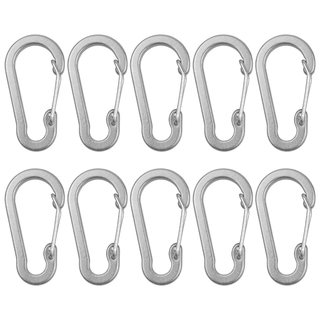 Carabiner Clips Mini Aluminum Alloy Keychain Carabiner Clip D Rings for Camping Hiking Fishing Backpacking-WAYBIKER