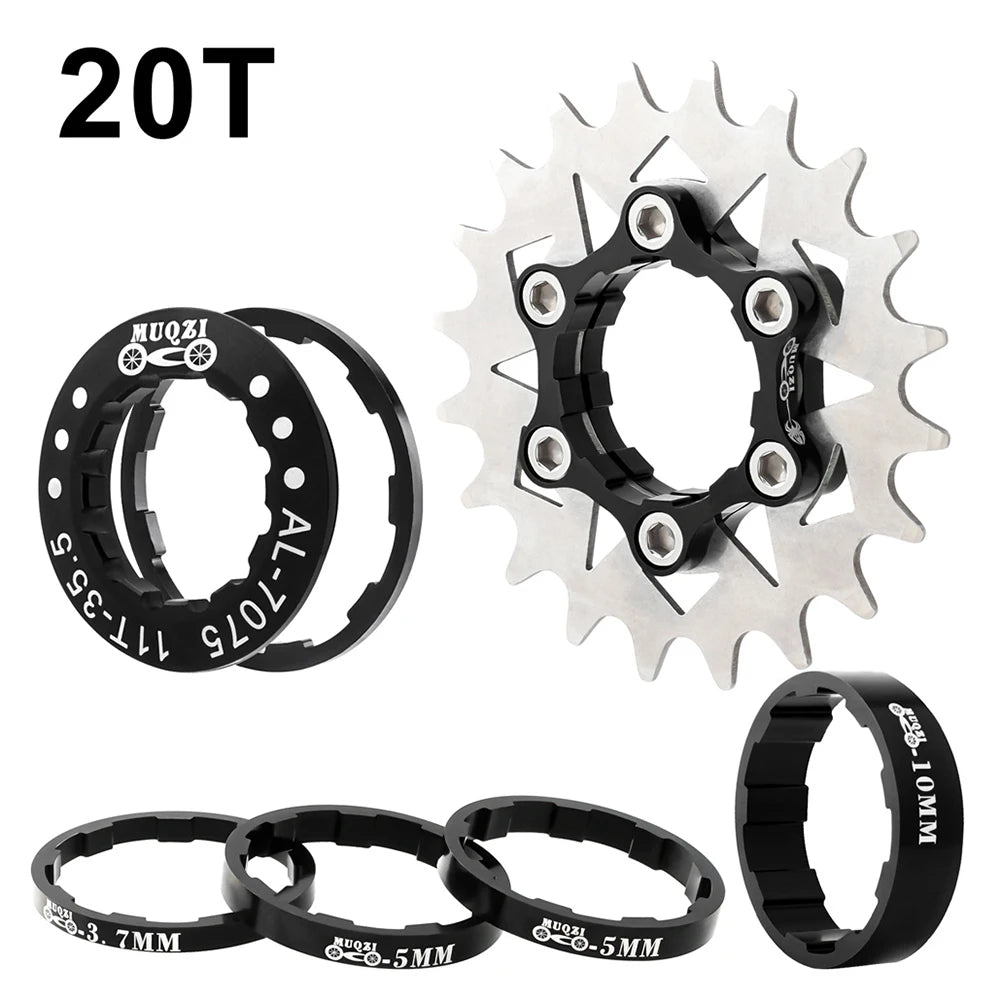13T/16T/20T Mountain Bike Cassette Bicycle Freewheel Conversion Kit Flywheel Sprocket Single Speed Cassette Cog Chain Tensioner