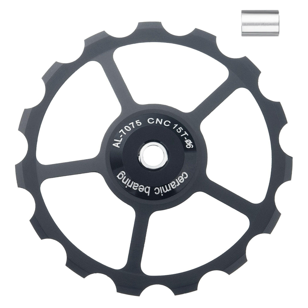 SENSAH MTB Bicycle Rear Derailleur Jockey Wheel Ceramic Bearing Pulley AL7075 CNC Road Bike Guide Roller Idler 11/12/13/14/15T-WAYBIKER