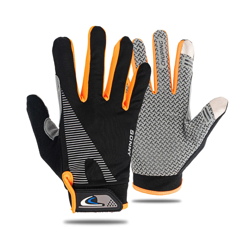 1 Pair Sun Protection Ice Silk Fishing Gloves Women Men Anti-slip Breathable Anti-UV Two Finger Sports Cycling Running Gloves-WAYBIKER