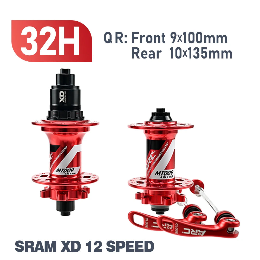 ARC 6 Pawls Hub MT009 MTB Hub Front 9x100 Rear 10x135mm 6 Bolt Disc Brake Bike Bicycle Hub HG Micro Spline Sram XD 8 9 10 11 12v