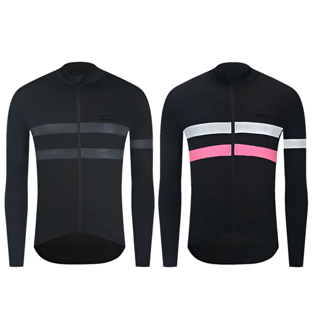 YKYWBIKE Men's Cycling Jersey 5-15°C Warm Fleece Bike Jersey Long Sleeves Cycling Jacket Bike Clothes MTB Road Bike Pro-WAYBIKER