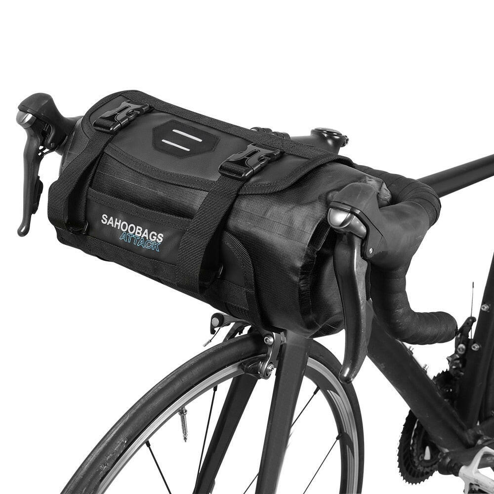 Bicycle Bag Waterproof Cycling Mountain Road MTB Bike Front Frame Handlebar Pannier Dry Bag with RollTop Closure 3-7L Adjustable-WAYBIKER