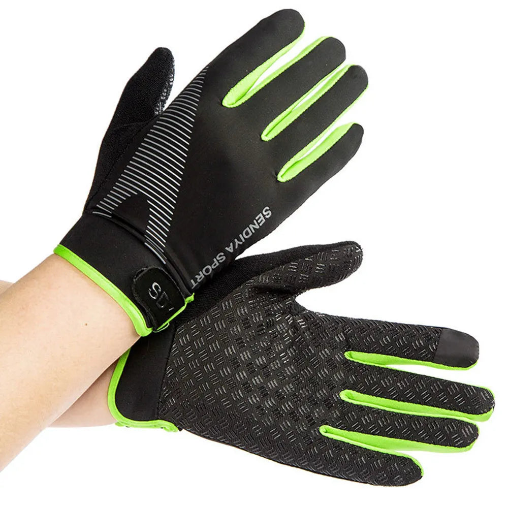 1 Pair Cycling Gloves Motorcycle Bike Gloves Touch Screen Full Finger Gloves Outdoor Fishing Gloves Men's Training Sports Gloves-WAYBIKER