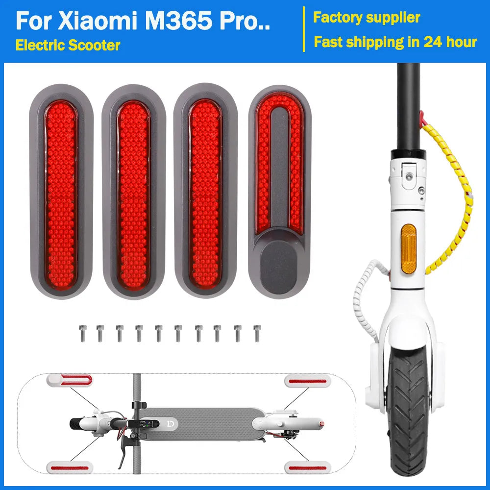Wheel Cover Protect Shell For Xiaomi 3 Electric Scooter M365 Pro 2 1s Front Rear Safety Reflective Tube Night Reflector Parts-WAYBIKER