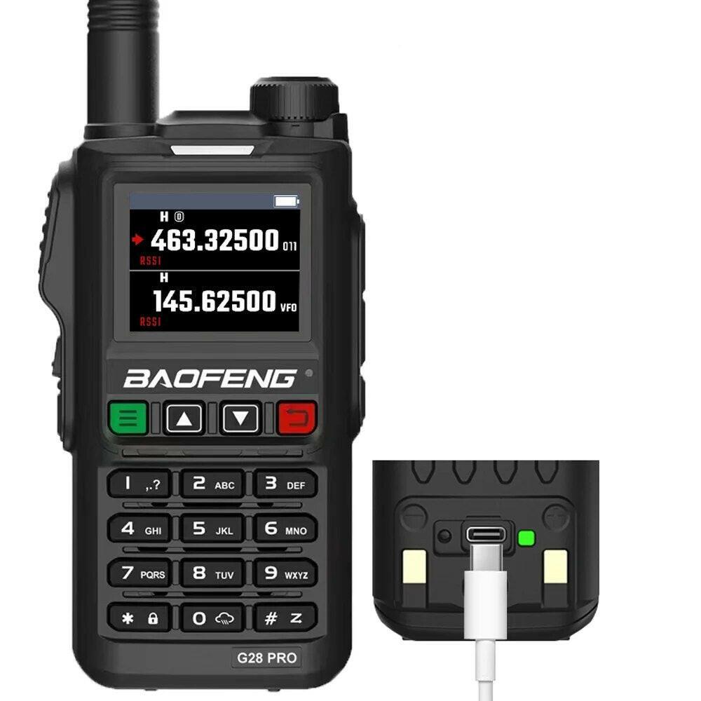 2023 Baofeng UV-G28 Pro 10W Walkie Talkie 999 Channel Powerful Station Hunting Ham Four Band Radio Wireless Set Receiver VHF UHF-WAYBIKER