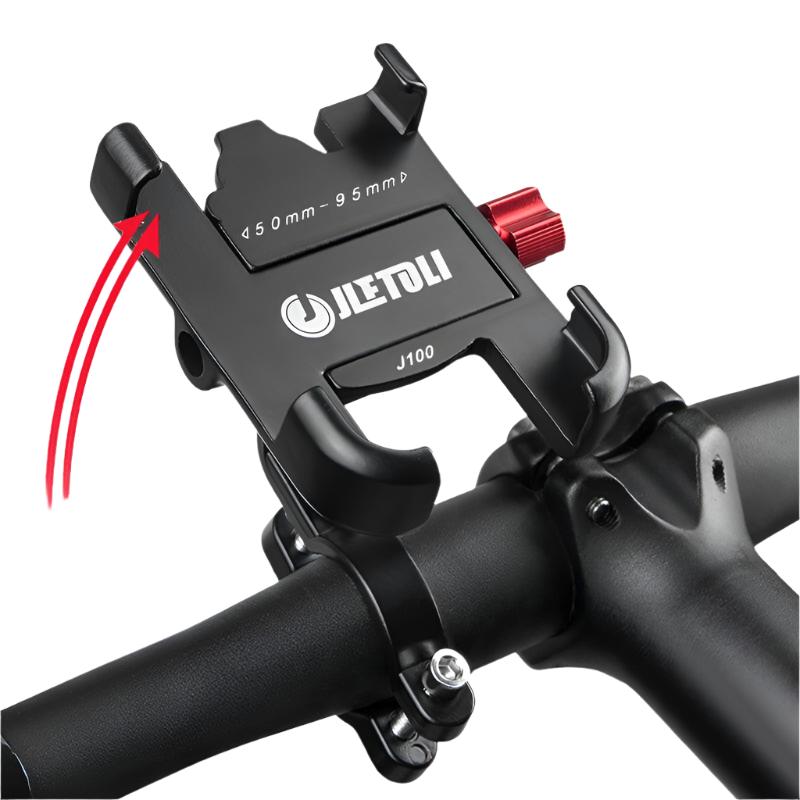 JLETOLI Aluminum Alloy Bike Phone Holder Waterproof Bicycle Mobile Phone Holder Non-Slip Cycling Phone Stand Bicycle Accessories-WAYBIKER