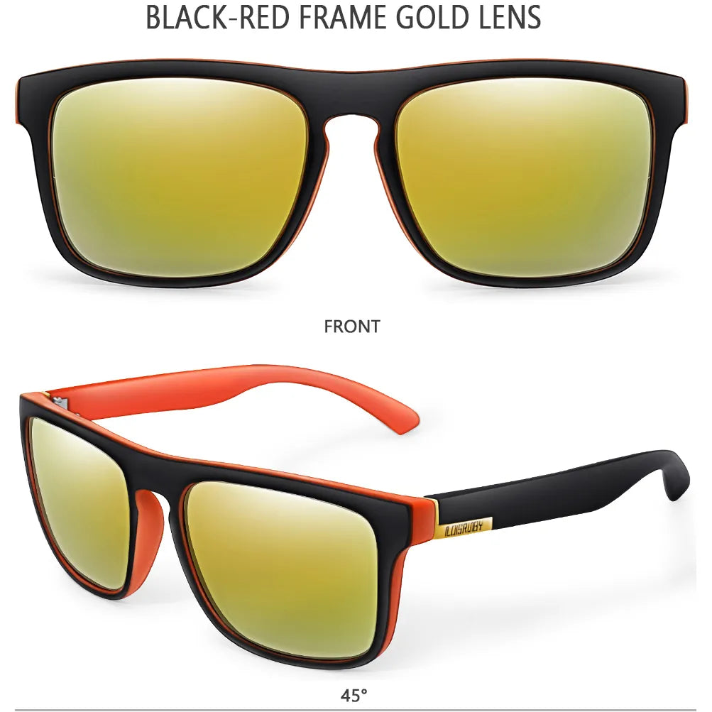 LOISRUBY Brand Square Cycling Sunglasses Men Polarized Fishing Sun Glasses UV400 Eyewear Women Shades oculos de sol masculino-WAYBIKER