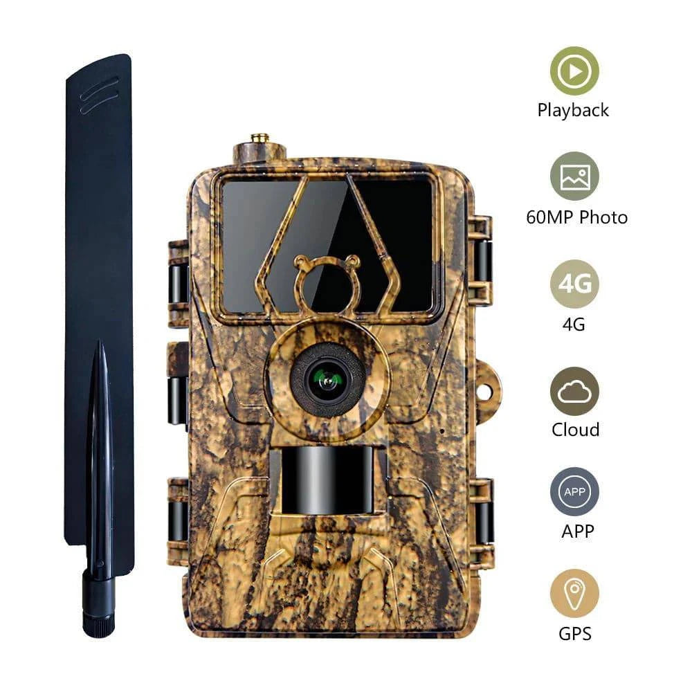 Trail Cam with 8K Video 60MP Images Night Vision Motion Activated Wildlife Camera for Hunting Surveillance & Security Cameras-WAYBIKER