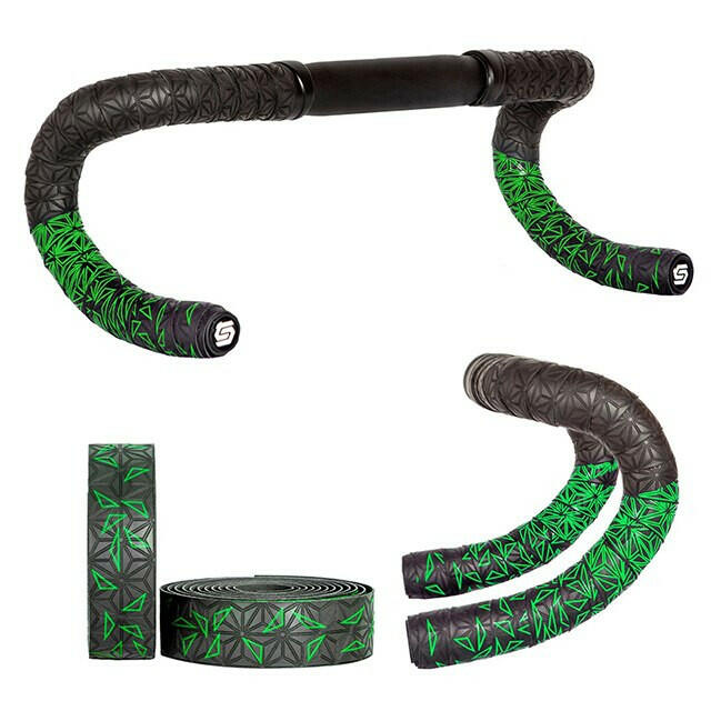1 pair  New Road Bicycle Double-Color Chrysanthemum Pattern Bar Tape EVA/PU oft Anti-Vibration Wrap Tape Durable Bartape 2150mm-WAYBIKER