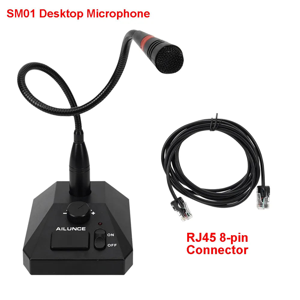 Retevis Aliunce SM01 Desktop Microphone For Walkie Talkie RT622 RT3S HD1 RA685 RT95 Two-Way Radio Handheld Mic 2pin / GP328plus-WAYBIKER