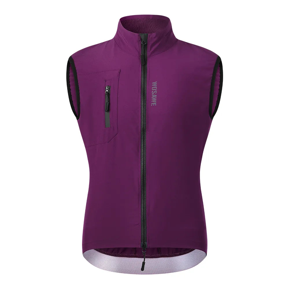 WOSAWE New Cycling Jacket Windproof Bike Windbreaker Men Bicycle Gilet Lightweight Outdoor MTB Sports Wind Jacket-WAYBIKER