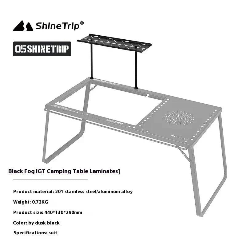 ShineTrip Outdoor IGT Foldable Table Blackening Style Portable Unit Board Combination Table Camping Camping Picnic BBQ Stove ﻿-WAYBIKER