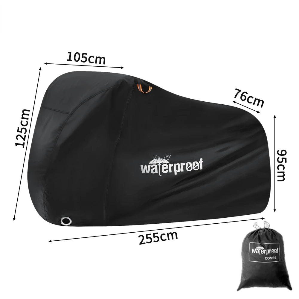 Bicycle Cover Bike Waterproof Snow Rain Cover 255x125cm UV Protector for Bike Dustproof 210T MTB Mountain Motorcycle All Seasons