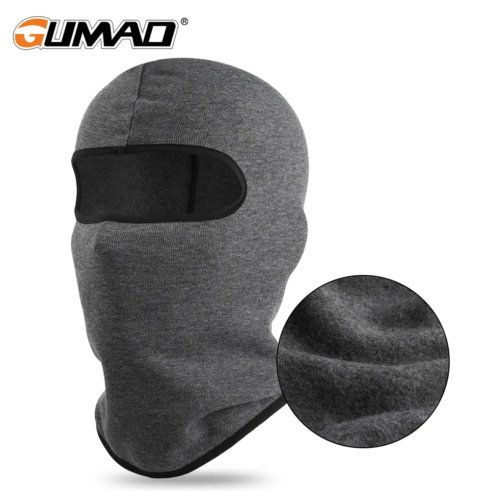 Winter Fleece Balaclava Thermal Full Face Mask Windproof Cycling Sports Hood Hiking Ski Bicycle Snowboard Neck Warmer Scarf Men-WAYBIKER
