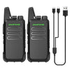 2PCS Mini Walkie Talkie Baofeng BF-T20 PortableTwo Way Radio Charging USB VOX For BF-C9 BF-888S KD-C1 for Station Hotel Hunting-WAYBIKER