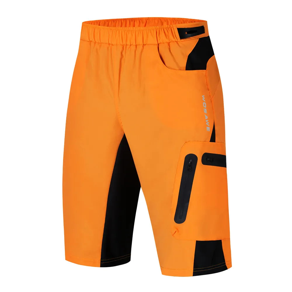 WOSAWE Men's Cycling Shorts Mountain Bike Shockproof 5D Padded Shorts Lightweight Loose Fit MTB Cycling Shorts Riding Trousers-WAYBIKER