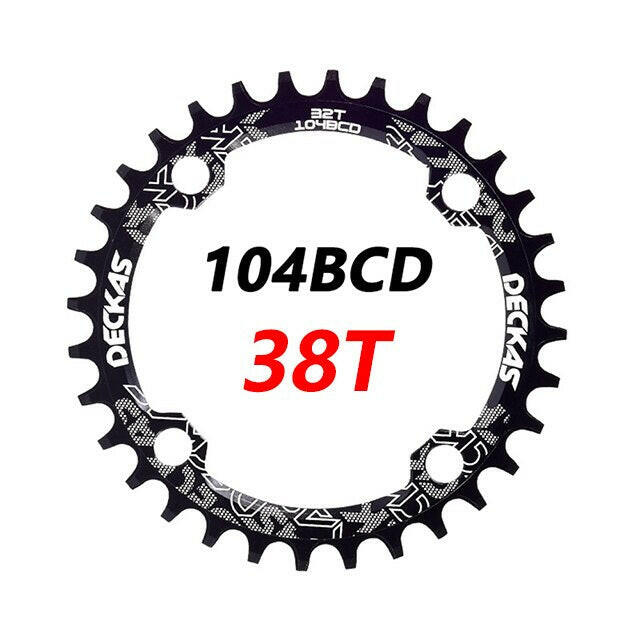Deckas 104BCD Round Narrow Wide Chainring MTB Mountain bike bicycle 104BCD 32T 34T 36T 38T crankset Tooth plate Parts 104 BCD-WAYBIKER