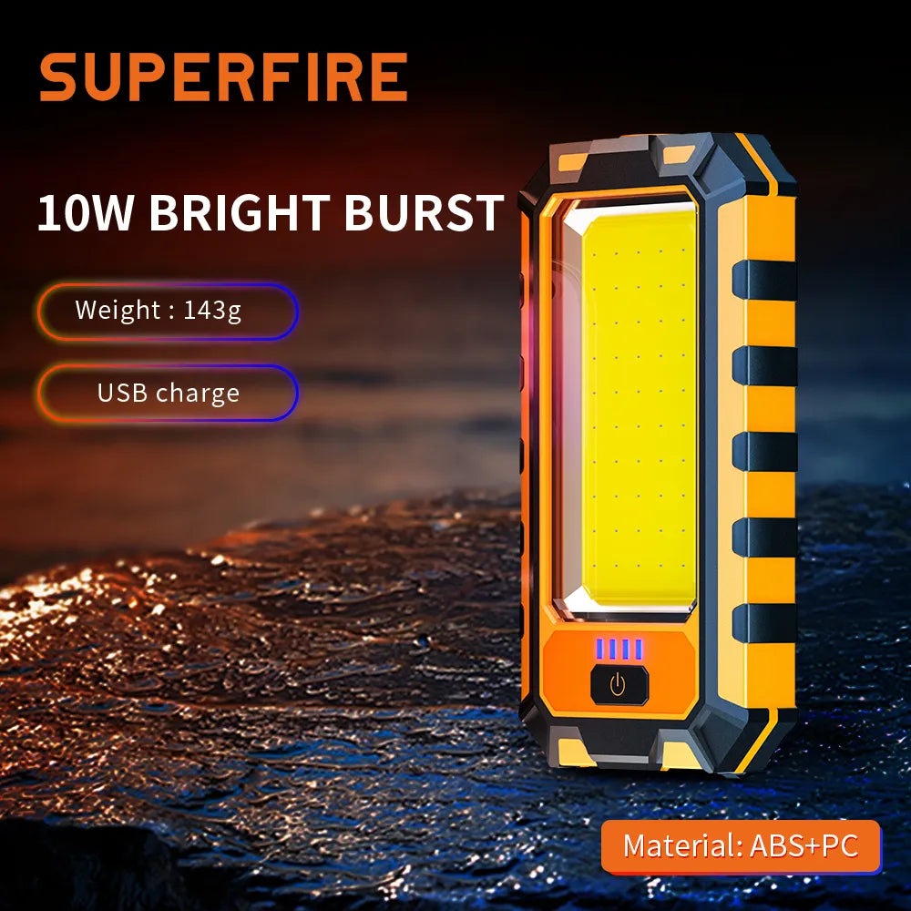 SuperFire G25 COB Work Lights Led lantern portable rechargeable lamps 3000mah Magnet Camping For Repairing Emergency Flashlights-WAYBIKER