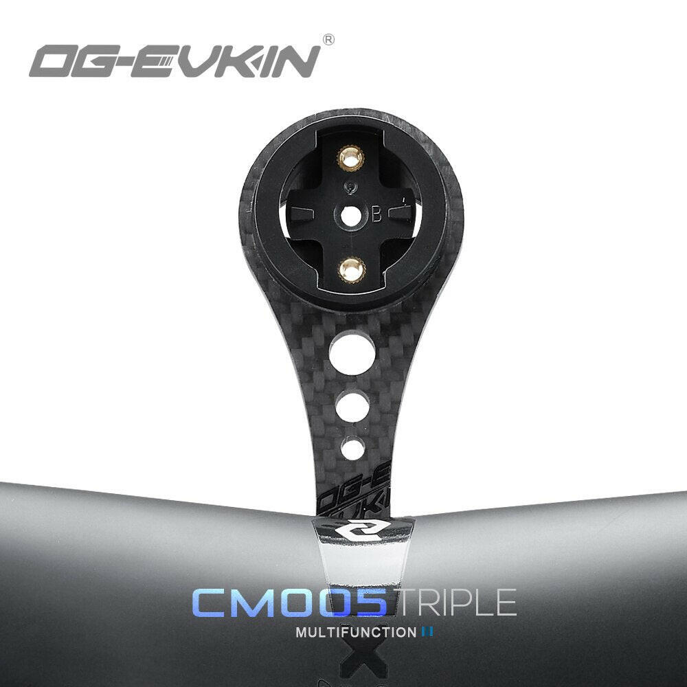 OG-EVKIN Carbon Cycling Computer Mount for Garmi/Bryton/Wahoo/Camera/Light Bicycle Accessories 3k Bike Handlebar Mount Holder