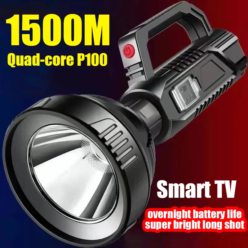 Super Bright LED Flashlight Rechargeable Spotlight Tactical Flashlight High Power Handheld Lamp Waterproof Outdoor Camping Torch-WAYBIKER