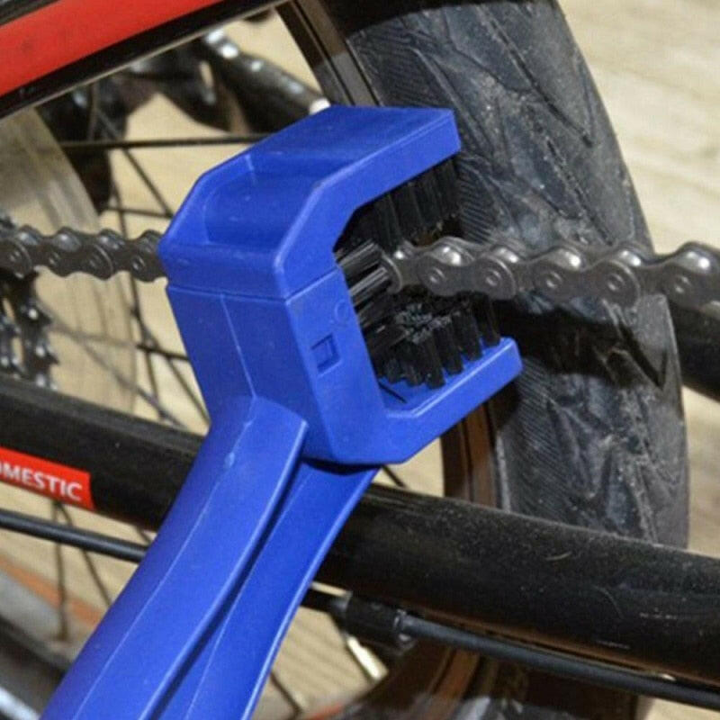 New Cycling Motorcycle Bicycle Chain Clean Brush Gear Grunge Brush Bike Moto Brush Clean Chain Cleaner Outdoor Scrubber Tool