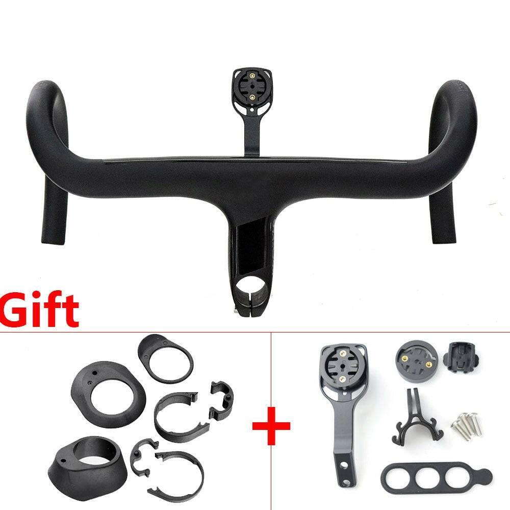KOCEVLO Carbon Handlebar Road Bike Handle Bar Integrated With Stem Handlebar for 380/400/420MM-WAYBIKER
