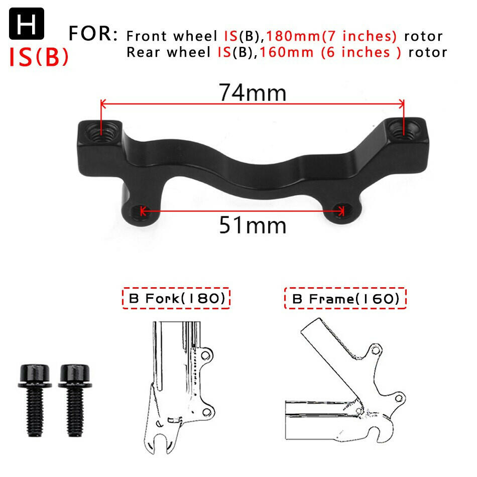 MTB 1pc Brake Disc Ultralight Bracket IS PM A B to PM Brake Disc Bracket Adapter For 140 160 180 203mm rotor-WAYBIKER