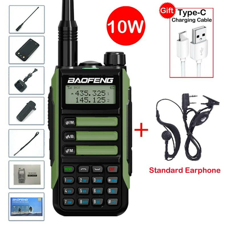 2023 Baofeng UV-16 MAX V2 Professional 10W Upgraded Of UV-5R UV-10R Walkie Talkie IP68 Waterproof Long Range Dual Band Ham Radio-WAYBIKER