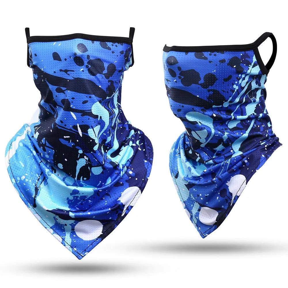 Ice Silk Sports Bandana Masks Triangle Face Covering Cool Ski Mask Cycling Running Hiking Tube Scarf Neck Gaiter Men Women-WAYBIKER