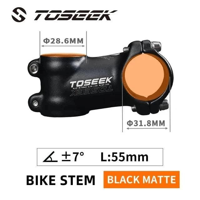 TOSEEK Ultralight Aluminum Bike Handlebar Stem 6 Degree 17 Degree Mtb Stem 50mm-120mm Power Mtb 31.8mm Mountain Bike Stem-WAYBIKER