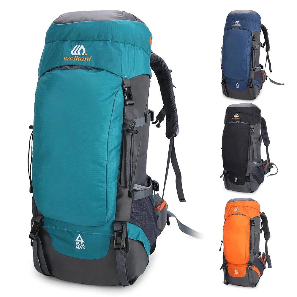 65L Hiking Backpack Waterproof Outdoor Sport Travel Daypack for Men Women Camping Trekking Touring-WAYBIKER
