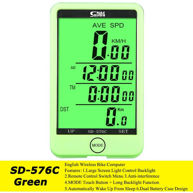 Sunding Wireless Cycling Computer Touch Screen Speedometer Bike Accessories Waterproof  Bicycle Odometer Thermometer Stopwatch-WAYBIKER