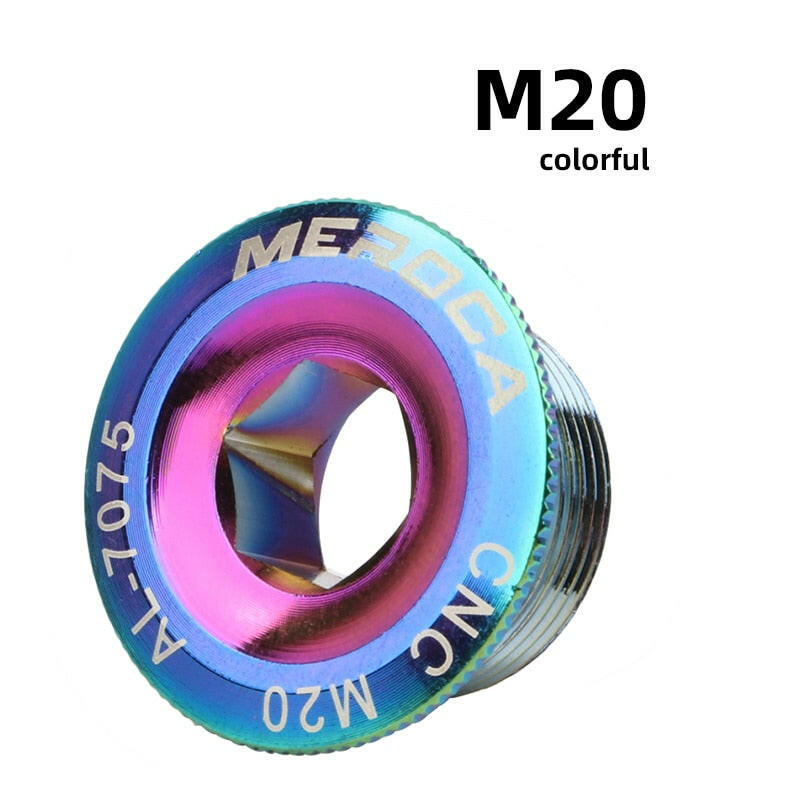 MEROCA MTB Hollowtech Crank Bolt  M18 M19 M20 Mountain Bike Crank Cover Crank Arm Bolt For IXF-WAYBIKER