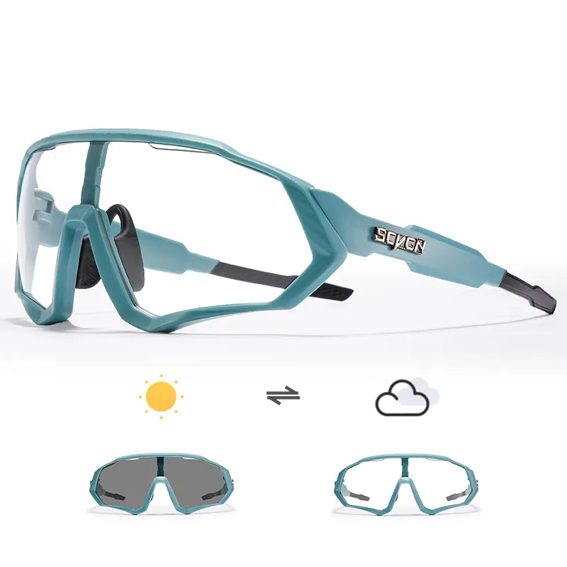 SCVCN Trend color lens sunglasses men's driving bicycle glasses women's leisure sports hiking glasses UV400 protective glasses-WAYBIKER